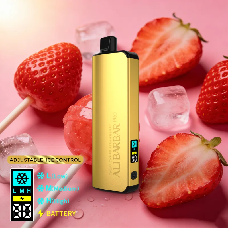 ALIBARBAR PRO 12000 Ice Adjust Chupa Chups Strawberry rechargeable disposable vape